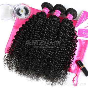 Raw Brazilian Human Virgin Cuticle Aligned Hair 3 Bundle Wholesale Remy Kinky Curly Hair Weave Grade 10A Human Hair Extension
